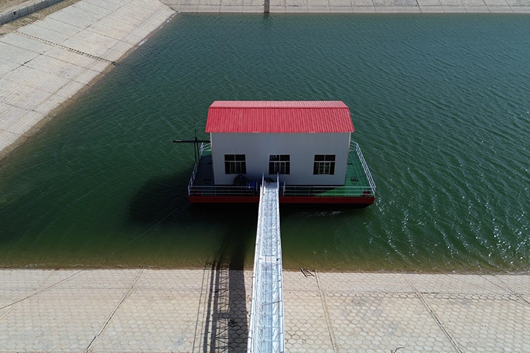 Estação de bombeamento de entrada de água do lago