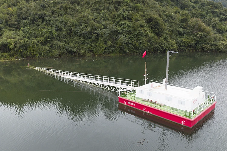 Estação de bombeamento de tratamento de água poluída